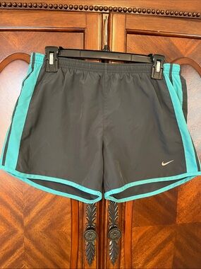 Nike Gray and Teal Athletic Running Shorts